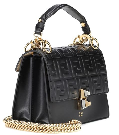 fendi black kan i small leather shoulder bag replica|Fendi Kan I Bags for sale .